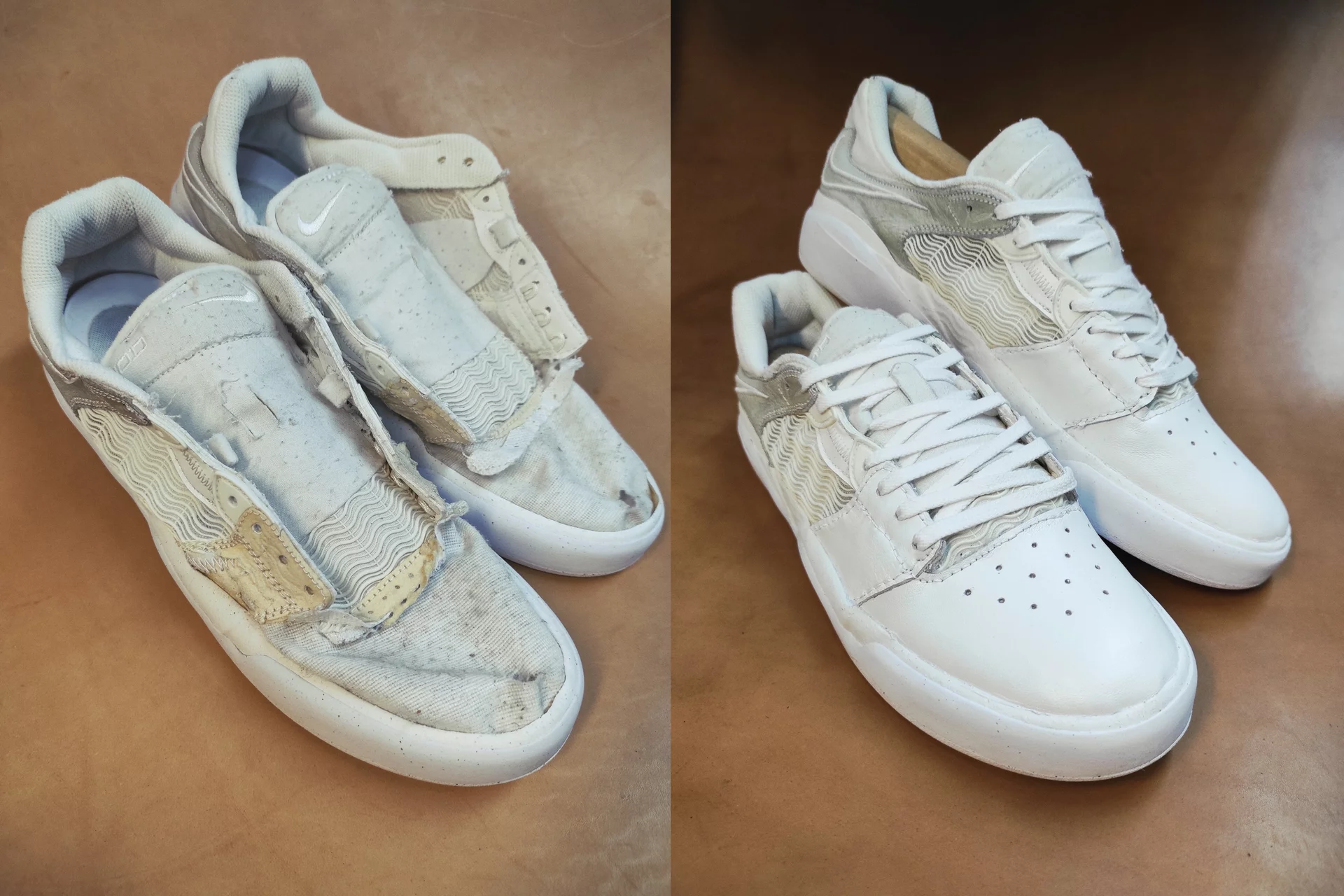 Aufgearbeitete Sneaker beim Sneakerservice